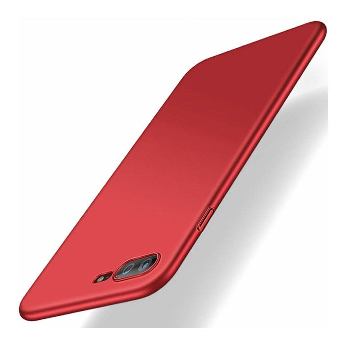 Custodia ultra sottile per iPhone 6 Plus - Cover rigida opaca rossa