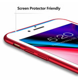 USLION Custodia ultra sottile per iPhone 6 Plus - Cover rigida opaca rossa
