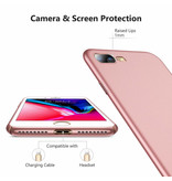 USLION Custodia ultra sottile per iPhone SE (2020) - Cover rigida opaca rosa