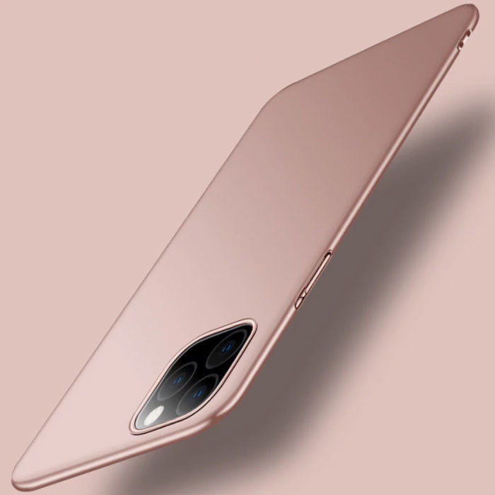 iPhone 12 Pro Ultra Dun Hoesje - Hard Matte Case Cover Roze
