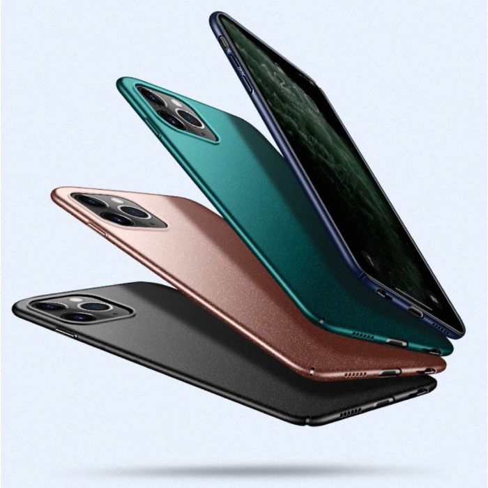 USLION Carcasa Ultra Delgada para iPhone 12 Pro Max - Carcasa Dura Mate Azul Oscuro