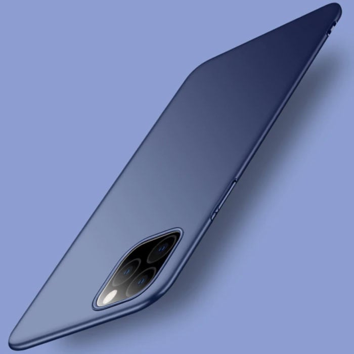 iPhone 12 Pro Max Ultra Thin Case - Twarde, matowe etui w kolorze ciemnoniebieskim