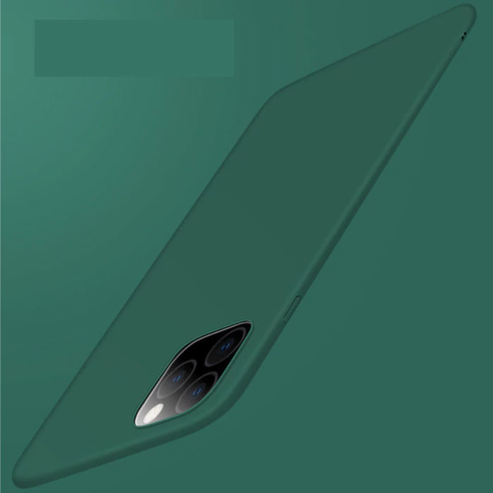 iPhone 12 Pro Ultra Thin Case - Twarde, matowe etui w kolorze zielonym
