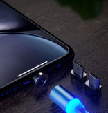 Stuff Certified® USB 2.0 - Câble de charge magnétique iPhone Lightning Câble de données de chargeur en nylon tressé de 1 mètre de données rouge