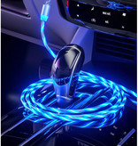 Stuff Certified® USB 2.0 - Câble de charge magnétique iPhone Lightning Câble de données de chargeur en nylon tressé de 1 mètre, bleu