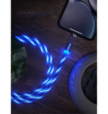 Stuff Certified® USB 2.0 - Cable de carga magnético Lightning para iPhone Cable de datos de carga de nylon trenzado de 1 metro Cable de datos Azul