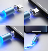 Stuff Certified® USB 2.0 - Cable de carga magnético micro-USB 1 metro Cargador de nylon trenzado Cable de datos Datos Verde
