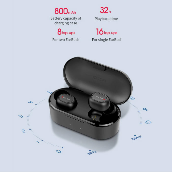 QCY QS2 Wireless Earphones - Bluetooth 5.0-Ohrhörer - Ear Wireless Buds Earphones Earbuds Earphones Black