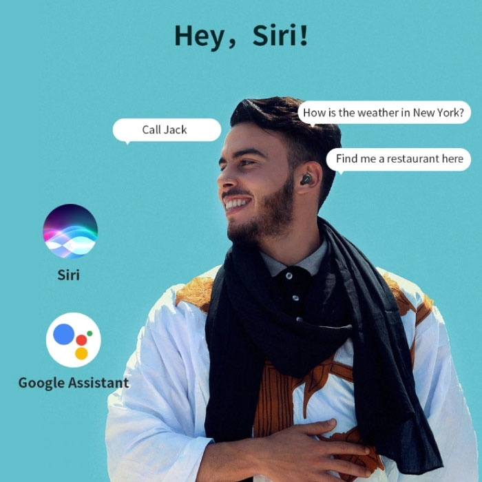 QCY QS2 Wireless Earphones - Bluetooth 5.0-Ohrhörer - Ear Wireless Buds Earphones Earbuds Earphones Black