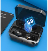 Stuff Certified® Bezprzewodowe słuchawki z etui ładującym Powerbank 2600 mAh - Sterowanie True Touch TWS Słuchawki douszne Bluetooth 5.0 Słuchawki Słuchawki douszne