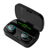 Stuff Certified® Słuchawki bezprzewodowe K01 z etui ładującym Powerbank 2000 mAh - Sterowanie True Touch TWS Słuchawki douszne Bluetooth 5.0 Słuchawki Słuchawki douszne