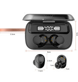 Stuff Certified® Słuchawki bezprzewodowe K01 z etui ładującym Powerbank 2000 mAh - Sterowanie True Touch TWS Słuchawki douszne Bluetooth 5.0 Słuchawki Słuchawki douszne