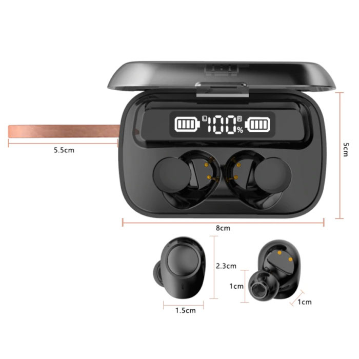 Stuff Certified® K01 Draadloze Oortjes met Powerbank Oplaaddoosje 2000mAh - True Touch Control TWS Bluetooth 5.0 Oordopjes Earphones Earbuds Oortelefoon