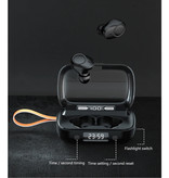 Stuff Certified® Bezprzewodowe słuchawki K02 z etui ładującym Powerbank 2000 mAh - Sterowanie True Touch TWS Słuchawki douszne Bluetooth 5.0 Słuchawki Słuchawki douszne