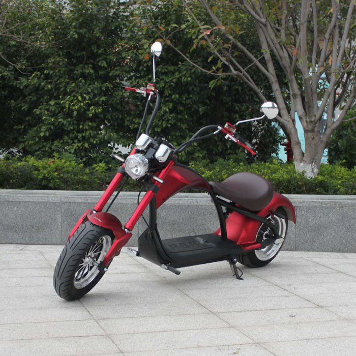 City Coco Chopper - Scooter elettrico elettrico intelligente Harley - 21 "- 2000 W - 20 Ah - Rosso