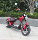 Stuff Certified® City Coco Chopper - Smart Elektro E Roller Harley - 21 "- 2000W - 20Ah - Rot