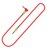 Felkin Câble AUX 3,5 mm plaqué or - Prise audio - 1,8 mètre - Rouge