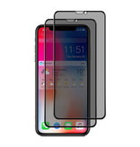 Stuff Certified® 2er-Pack iPhone XR Privacy Displayschutzfolie Volle Abdeckung - Gehärtete Glasfolie Hartglas