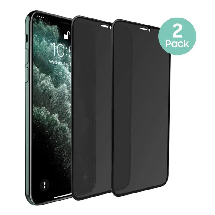 Stuff Certified® Paquet de 2 protecteurs d'écran de confidentialité pour iPhone XS Max - Lunettes en verre trempé avec film en verre trempé