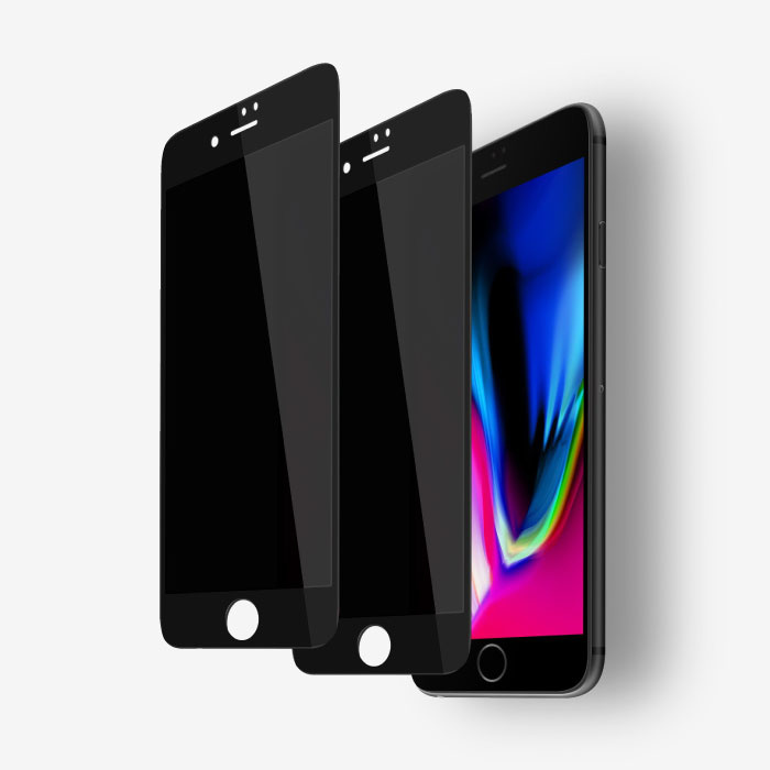 Lot de 2 protections d'écran de confidentialité pour iPhone SE (2020) - Couverture complète - Verre trempé avec film en verre trempé