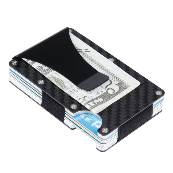 Carbon Fiber Wallet - Portemonnee Portefeuille Pasjeshouder Geld Clip ...