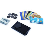 Stuff Certified® Aluminium Slim Wallet - Portemonnee Portefeuille Pasjeshouder Krediet Kaart Geld Clip - Zwart