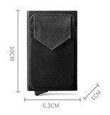 Stuff Certified® Aluminiowy Slim Wallet - Portfel Portfel Etui na karty Karta kredytowa Money Clip - Czarny