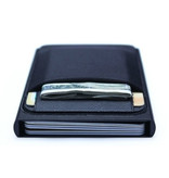 Stuff Certified® Aluminium Slim Wallet - Portemonnee Portefeuille Pasjeshouder Krediet Kaart Geld Clip - Blauw