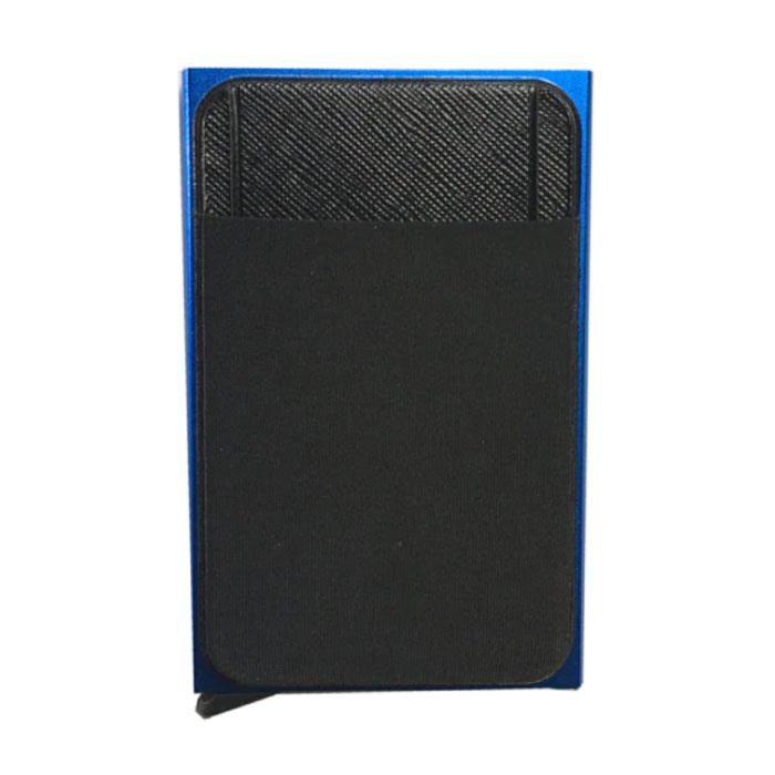 Aluminiowy Slim Wallet - Portfel Portfel Etui na karty Karta kredytowa Money Clip - Blue