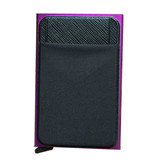 Stuff Certified® Aluminium Slim Wallet - Portemonnee Portefeuille Pasjeshouder Krediet Kaart Geld Clip - Paars