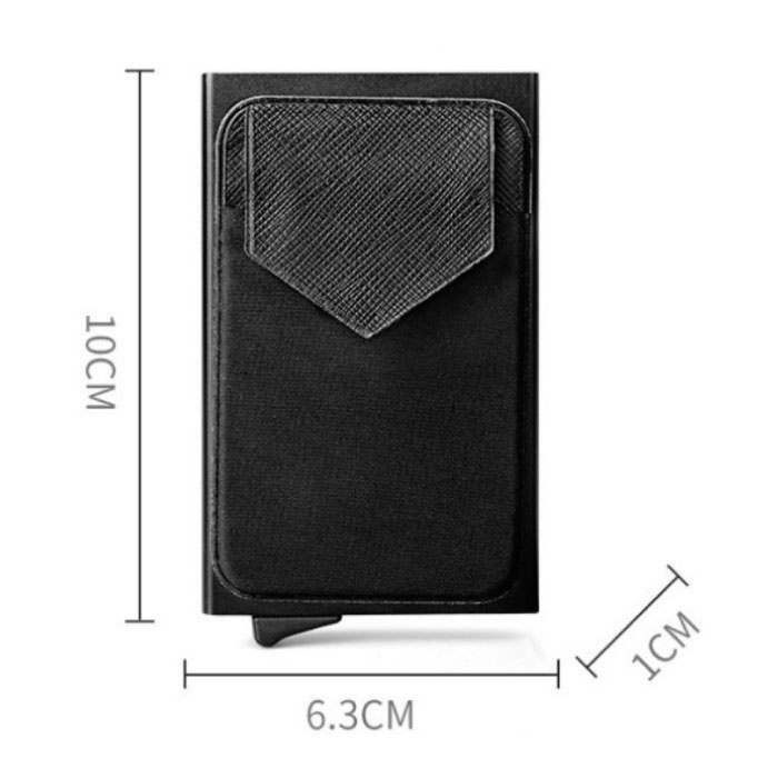 Stuff Certified® Portefeuille mince en aluminium - Portefeuille Portefeuille Porte-cartes Pince à billets pour carte de crédit - Argent