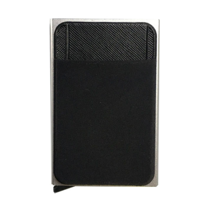 Aluminiowy Slim Wallet - Portfel Portfel Etui na karty Karta kredytowa Money Clip - Srebrny