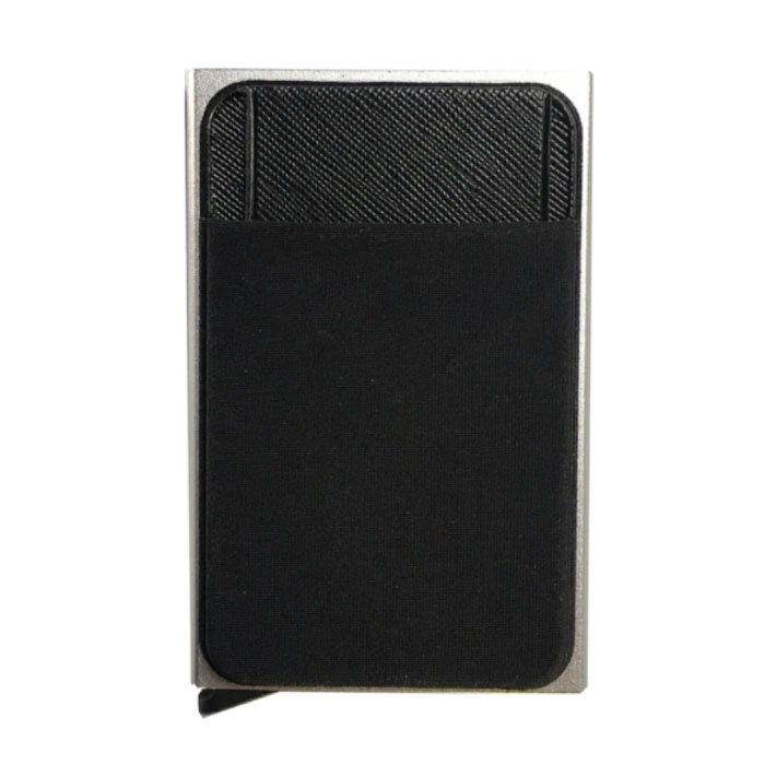 Aluminium Slim Wallet - Brieftasche Brieftasche Kartenhalter Kreditkarte Geldscheinklammer - Silber