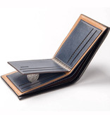 Fuerdanni Billfold Wallet PU Leather - Slim Wallet Wallet Card Holder Carte de crédit - Marron