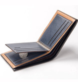 Fuerdanni Billfold Wallet PU Leather - Slim Wallet Wallet Card Holder Carte de crédit - Marron clair