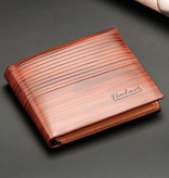 Fuerdanni Billfold Wallet PU Leather - Slim Wallet Wallet Card Holder Carte de crédit - Marron clair