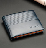 Fuerdanni Portafoglio Billfold in pelle PU - Portafoglio sottile Portafoglio Porta carte di credito - Nero