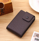 Tangyue Card holder PU Leather - Wallet Wallet Wallet Credit Card - Brown