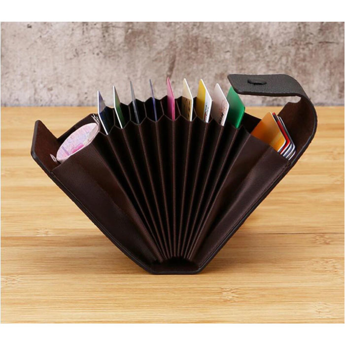 Tangyue Etui na karty Skóra PU - Portfel Portfel Portfel Karta kredytowa - Brązowy