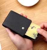 Tangyue Porta carte di credito in pelle PU - Portafoglio Portafoglio Portafoglio Carta di credito - Marrone
