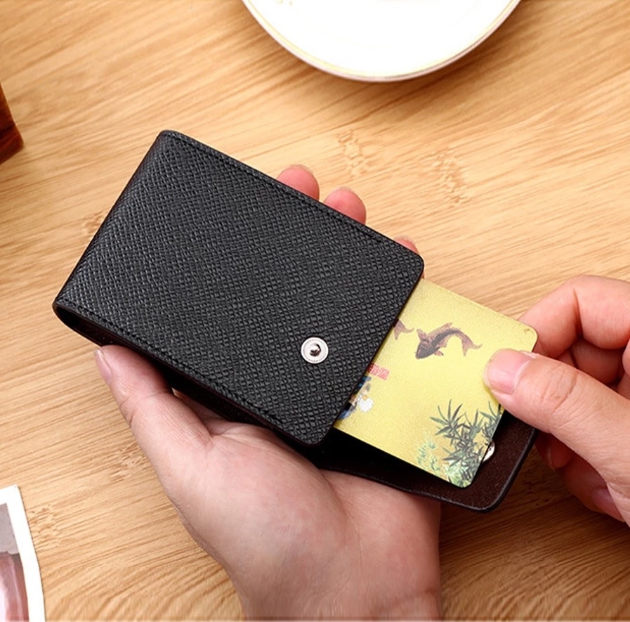 Tangyue Etui na karty Skóra PU - Portfel Portfel Portfel Karta kredytowa - Brązowy