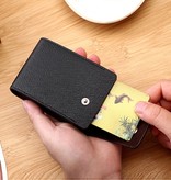 Tangyue Kartenhalter PU Leder - Brieftasche Brieftasche Brieftasche Kreditkarte - Schwarz