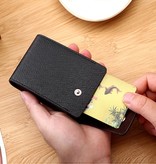 Tangyue Pasjeshouder PU Leer - Portemonnee Wallet Portefeuille Krediet Kaart - Zwart