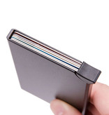 Stuff Certified® Porte-cartes en aluminium - Portefeuille antivol Portefeuille pour cartes de crédit - Noir
