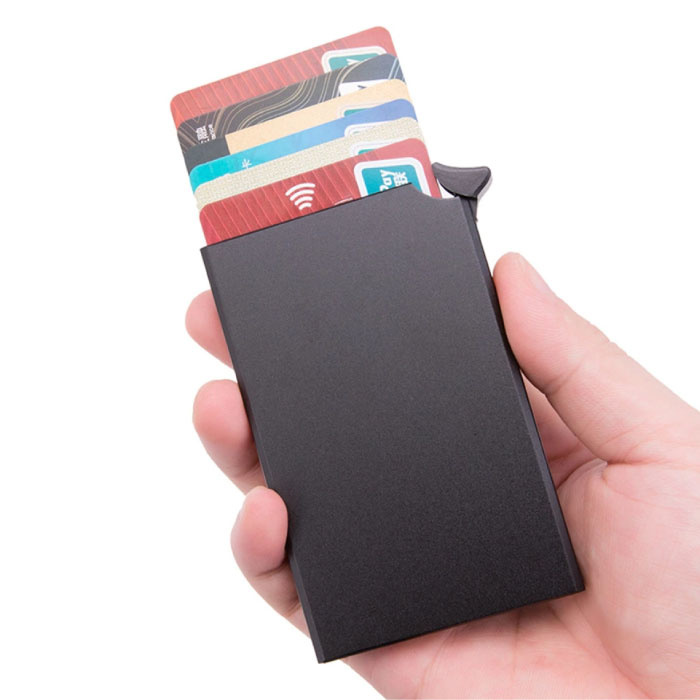 Stuff Certified® Aluminium Kartenhalter - Anti-Theft Wallet Wallet Kreditkarten Wallet - Blau