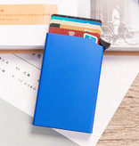 Stuff Certified® Aluminiowe etui na karty - portfel antykradzieżowy Portfel na karty kredytowe - niebieski