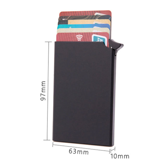 Stuff Certified® Porte-cartes en aluminium - Portefeuille antivol Portefeuille pour cartes de crédit - Rouge