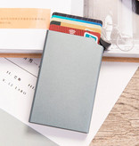 Stuff Certified® Aluminiowe etui na karty - portfel antykradzieżowy Portfel na karty kredytowe - szary