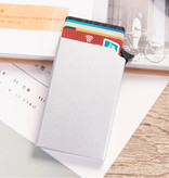 Stuff Certified® Porta carte di credito in alluminio - Portafoglio antifurto Portafoglio Porta carte di credito - Argento