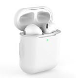 SIFREE Elastyczne etui na AirPods 1/2 - silikonowe etui na słuchawki AirPod Gładkie etui - białe